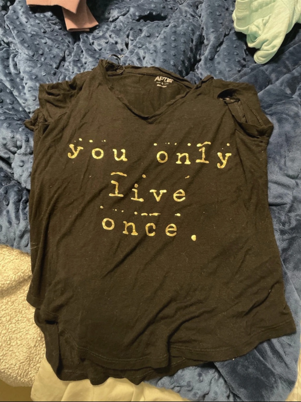 Apt. 9 Black 'you only live once' Graphic Tee